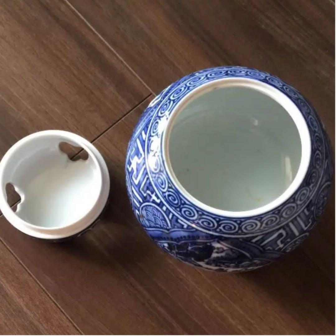 京焼　清水焼　土山松泉作　染付山水　香炉