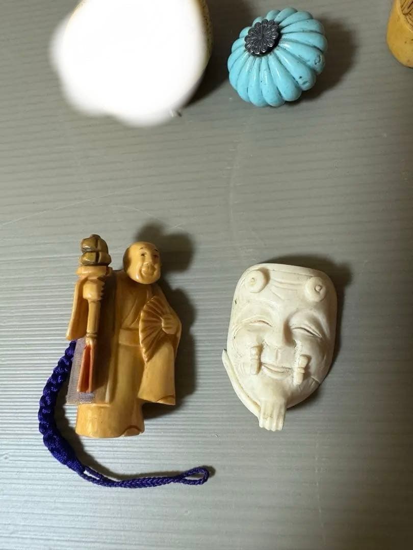 2737 時代提げ物 根付 合計10点　天然素材　時代物