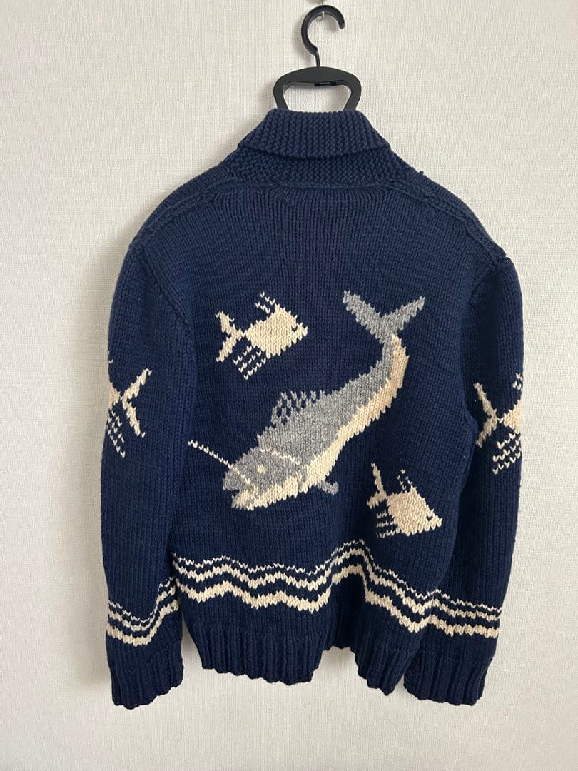 1960s ネイビー カウチンニットジャケット　ヴィンテージ