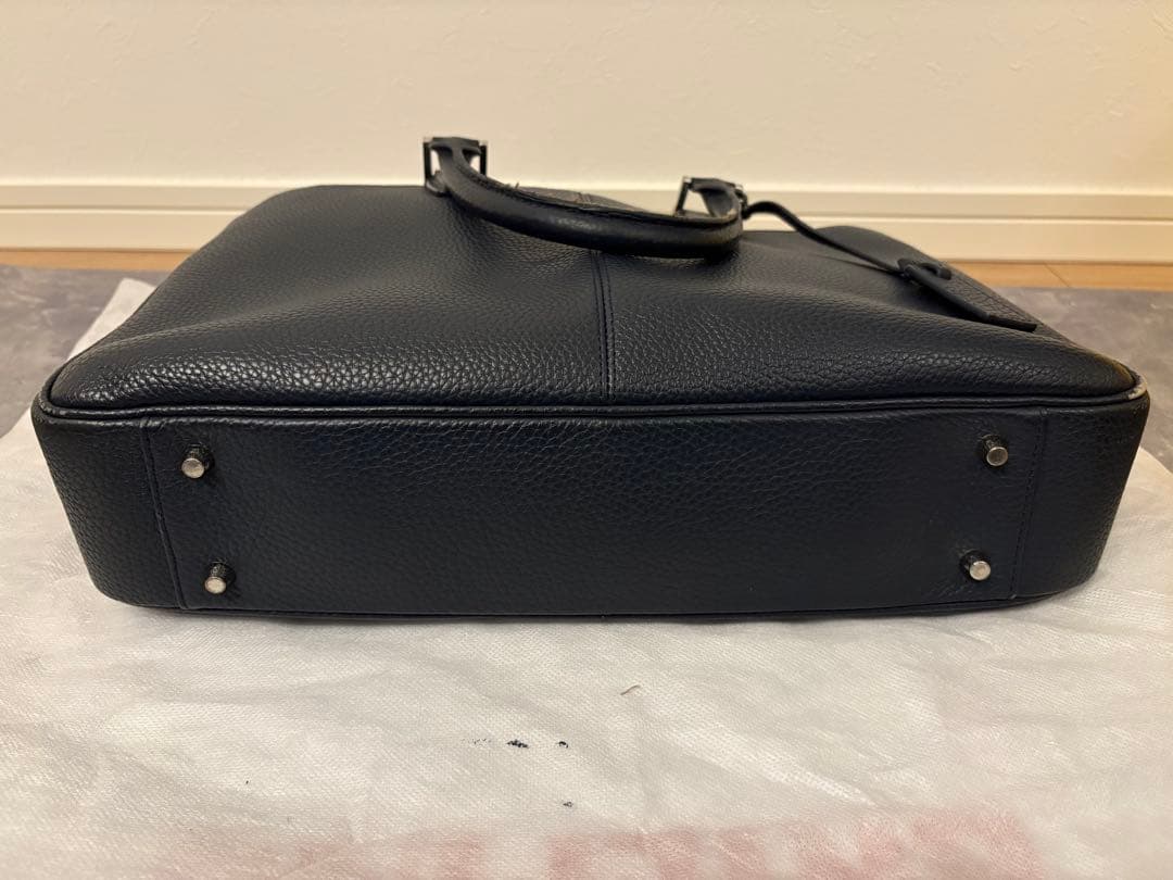 レザー ビジネスバッグ ネイビー