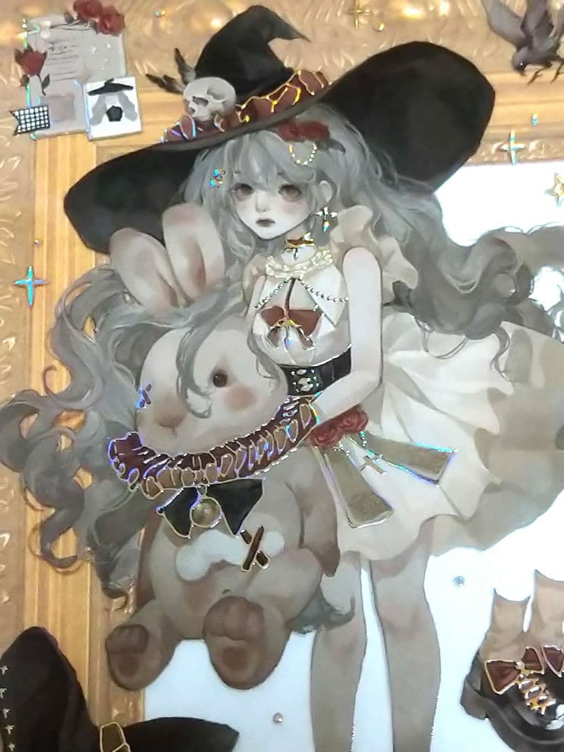 J667＃暗涌之夜(镭射金)一木一横切り売り海外人物マステ女の子