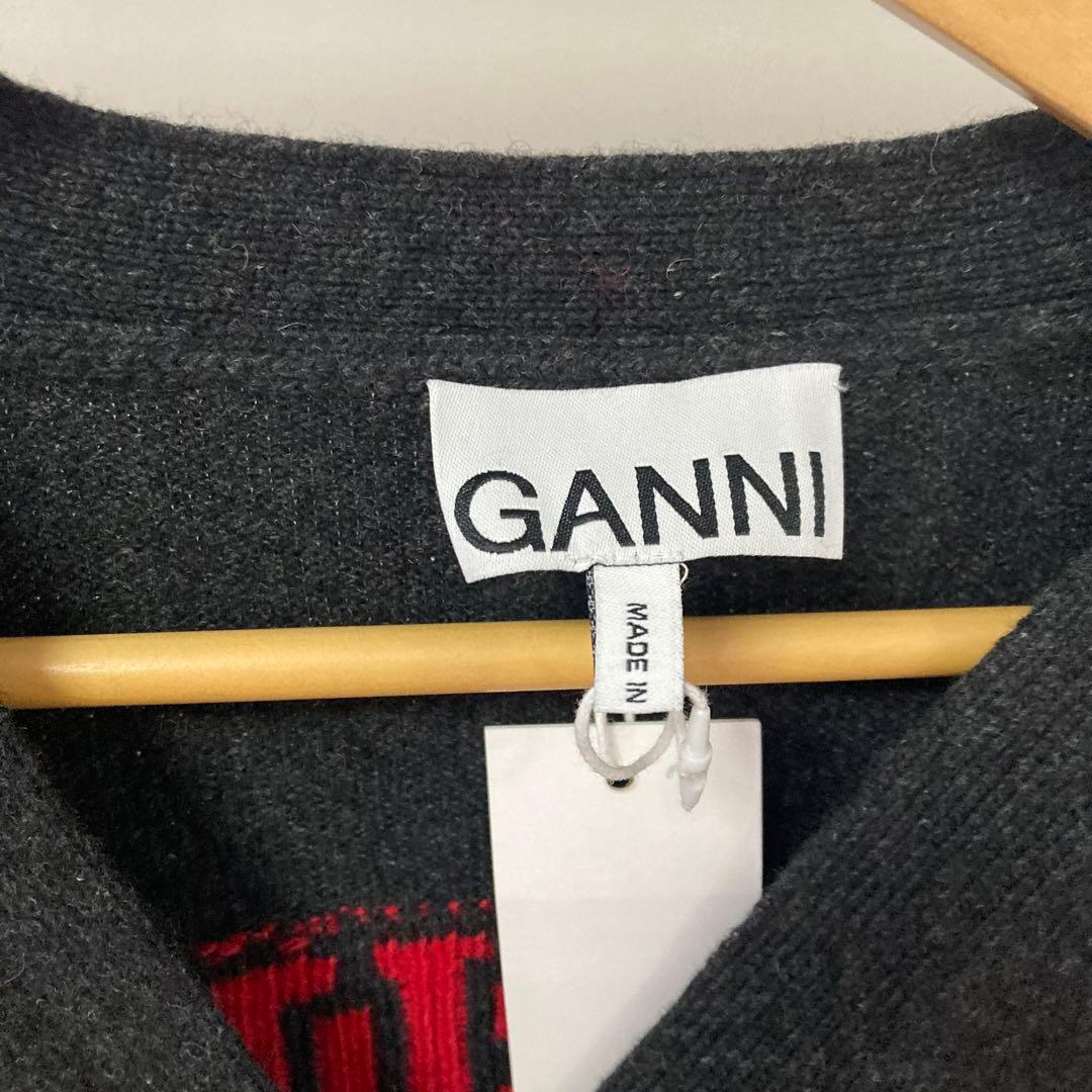 GANNI ウサギ刺繍 カーディガン