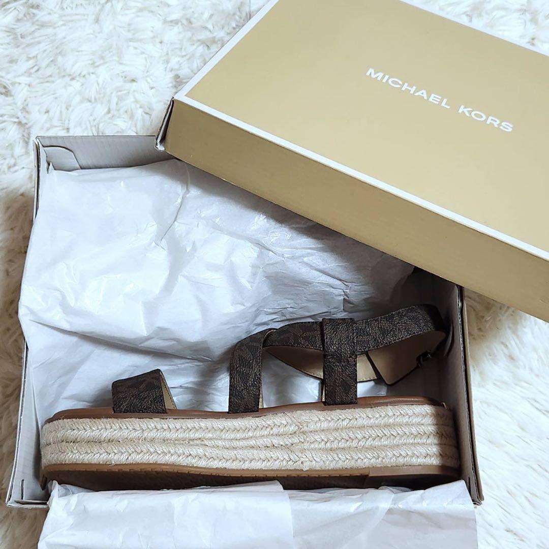 新品未使用　マイケルコース　サンダル　エスパドリーユ　プラットフォーム　24