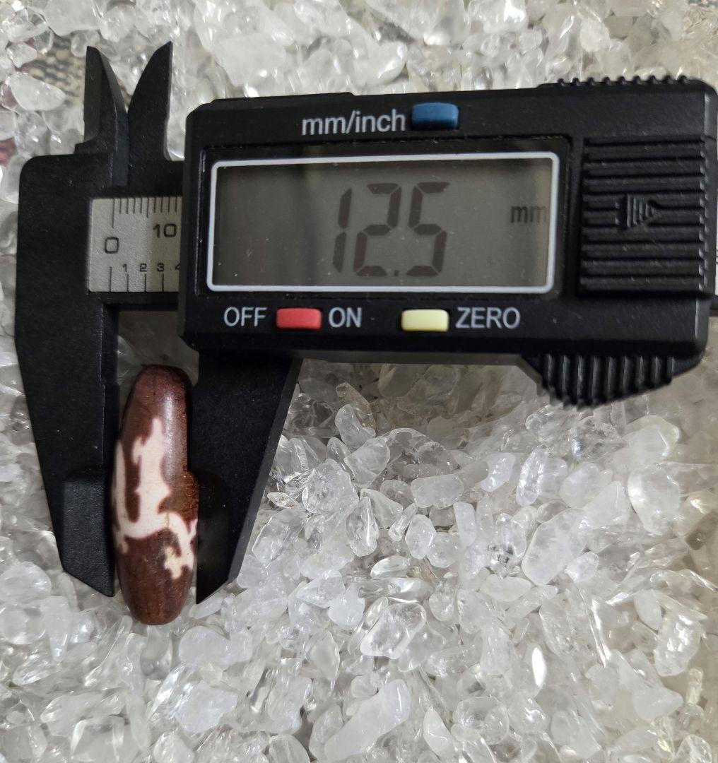 061　天珠　赤色の騎龍観音天珠　dzibeads！