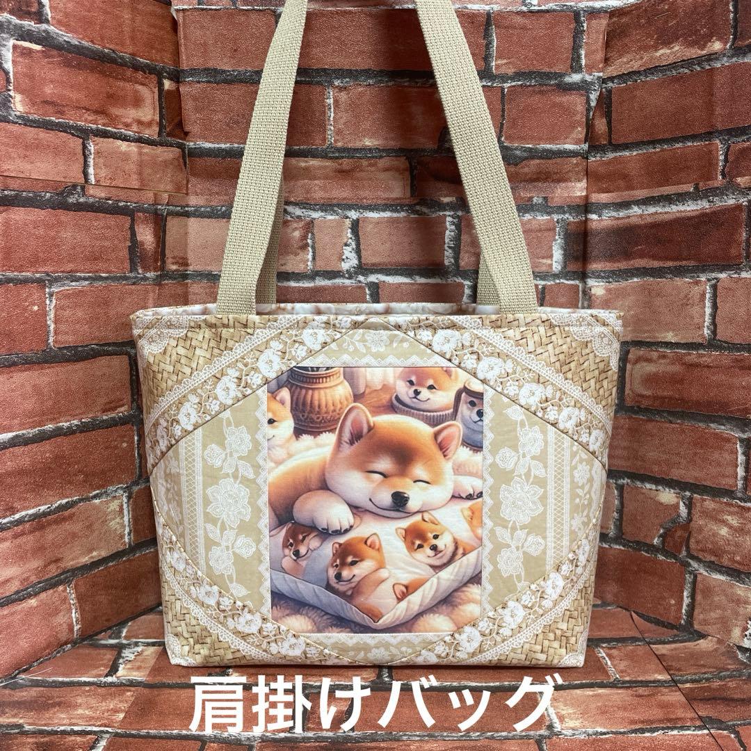 2way・肩掛け・巾着付き2wayバッグ シーズー&柴犬