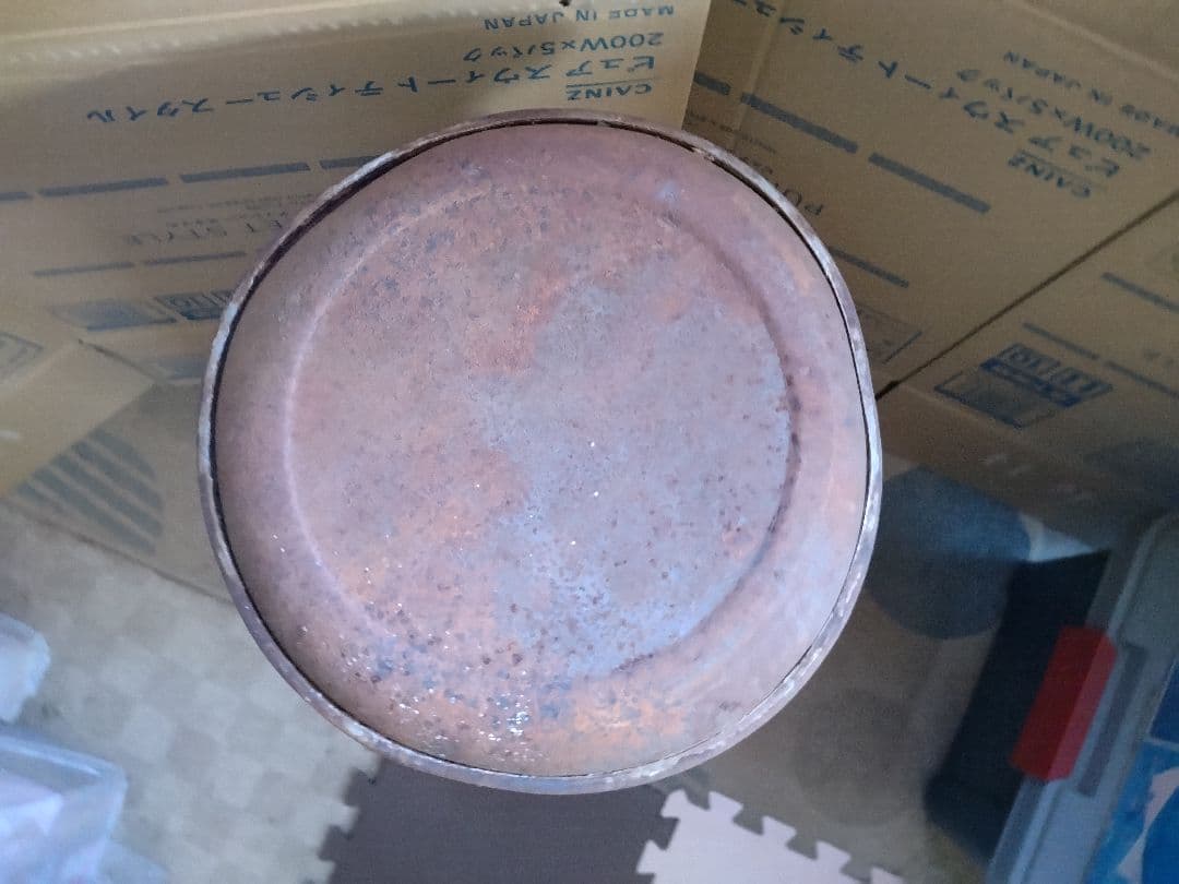 ★　アンティークミルク缶　蓋付　②、①　2個出品