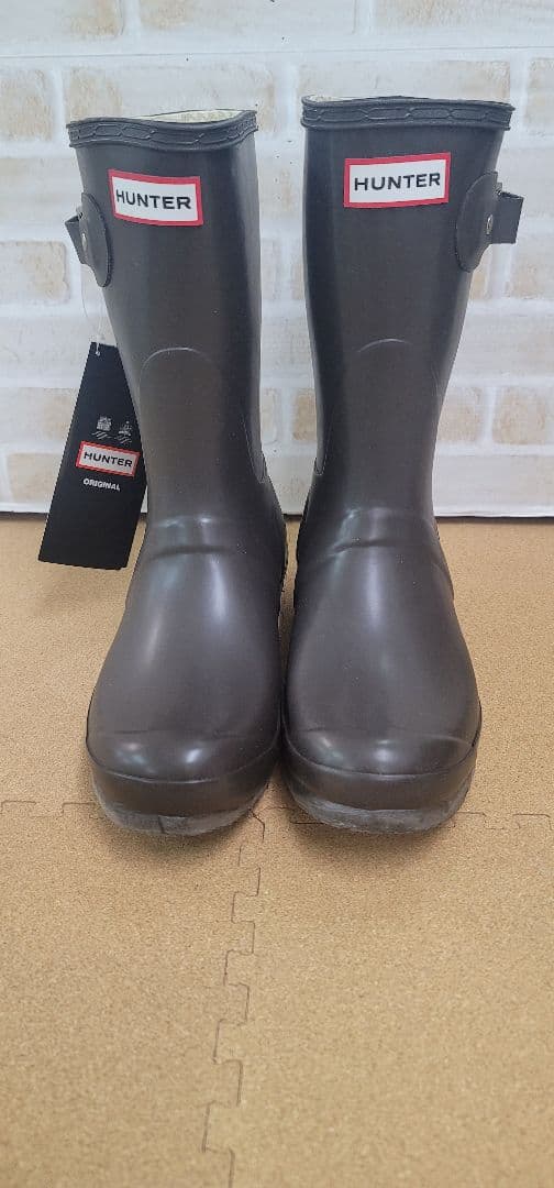 HUNTER オリジナル 長靴 ダークブラウン（カーキ色）