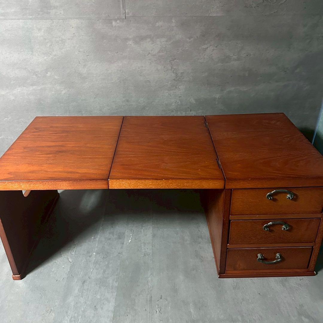 【引き取り限定】木製 デスク 伸長式 引き出し付き 作業机 学習机
