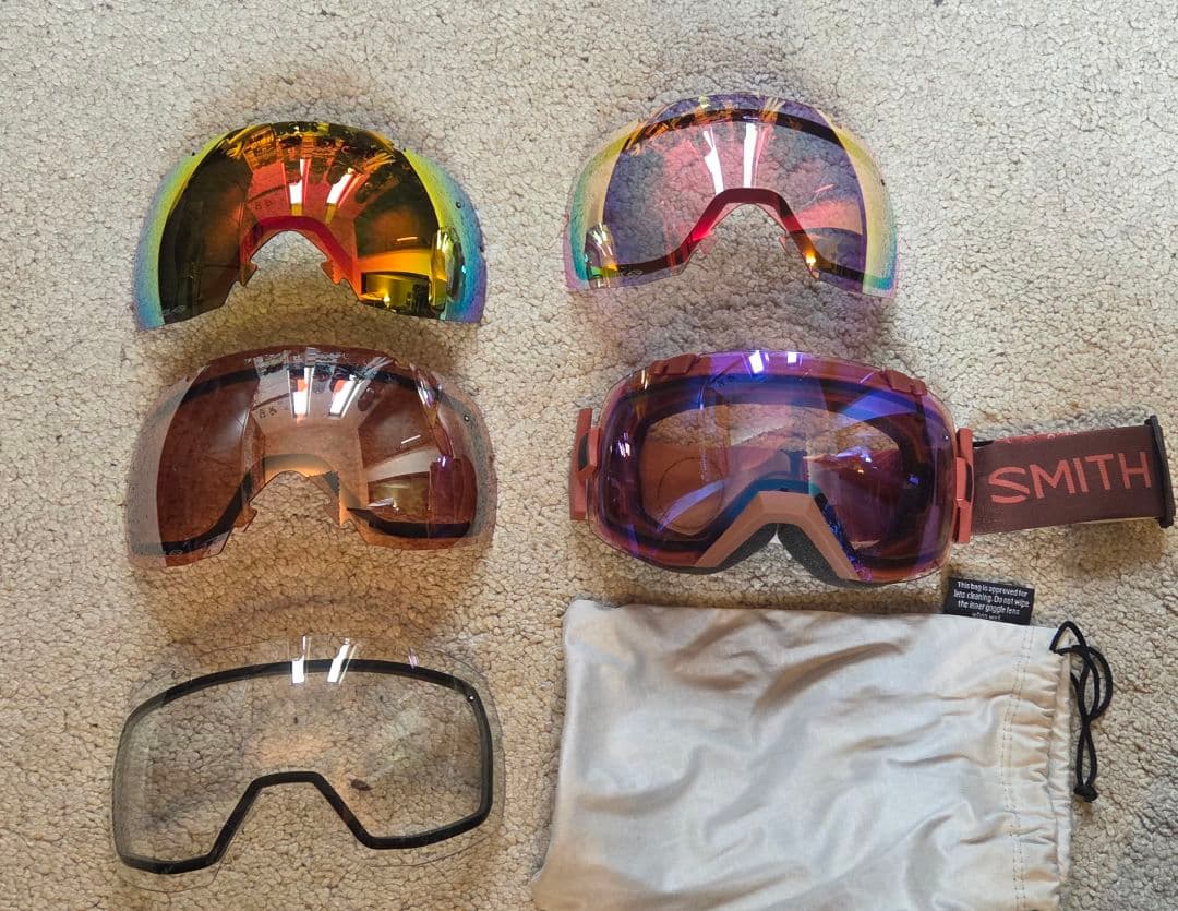 SMITH I/OX スノーボードゴーグル レンズ計5枚 調光レンズ スミス