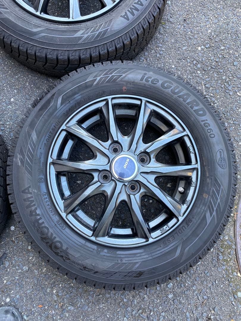 145/80R13 スタッドレスタイヤ ヨコハマ アイスガードiG60