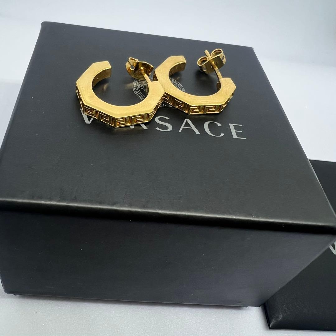 【正規品】VERSACE ヴェルサーチェ グレカ フープピアス ユニセックス