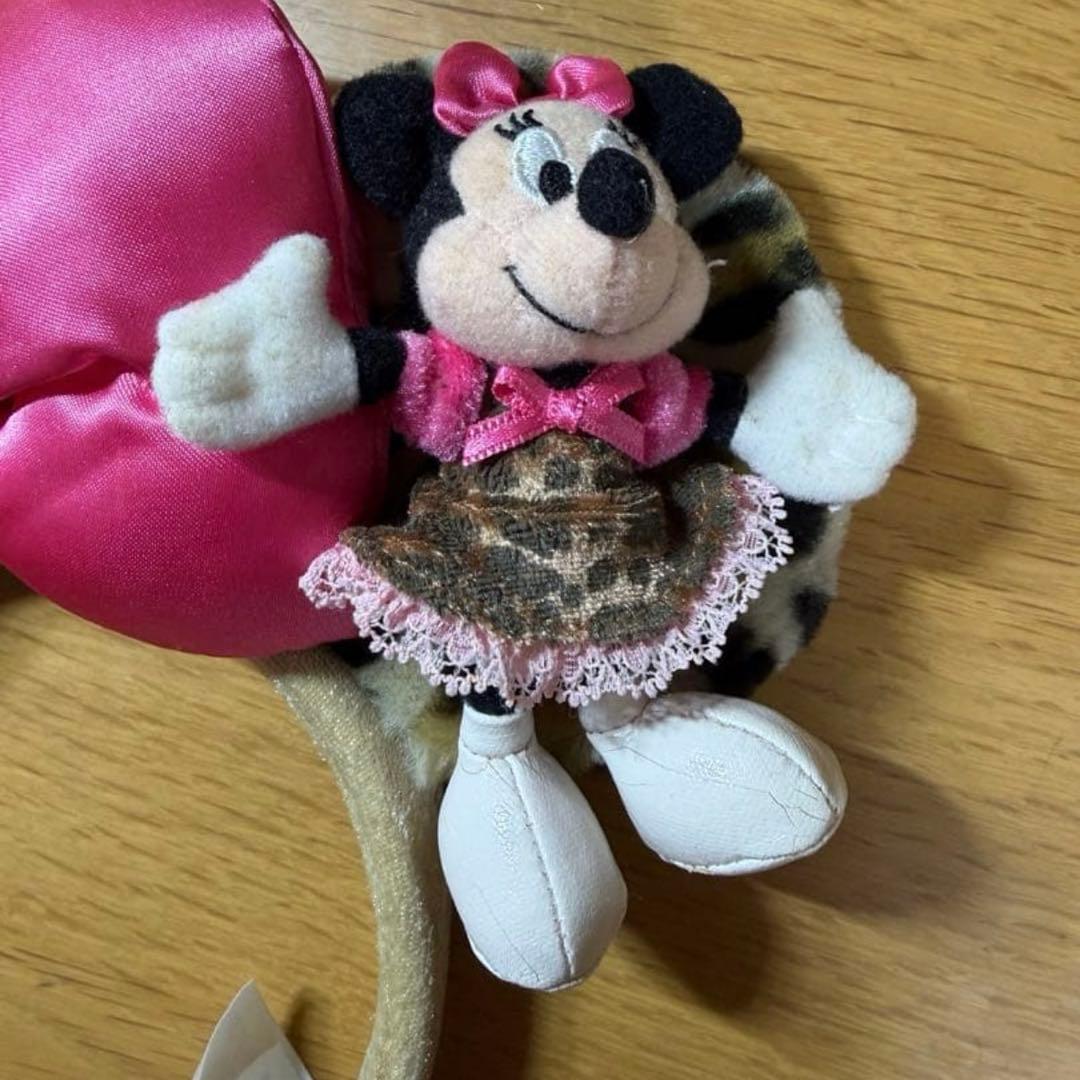 ミニーマウス ヒョウ柄カチューシャ