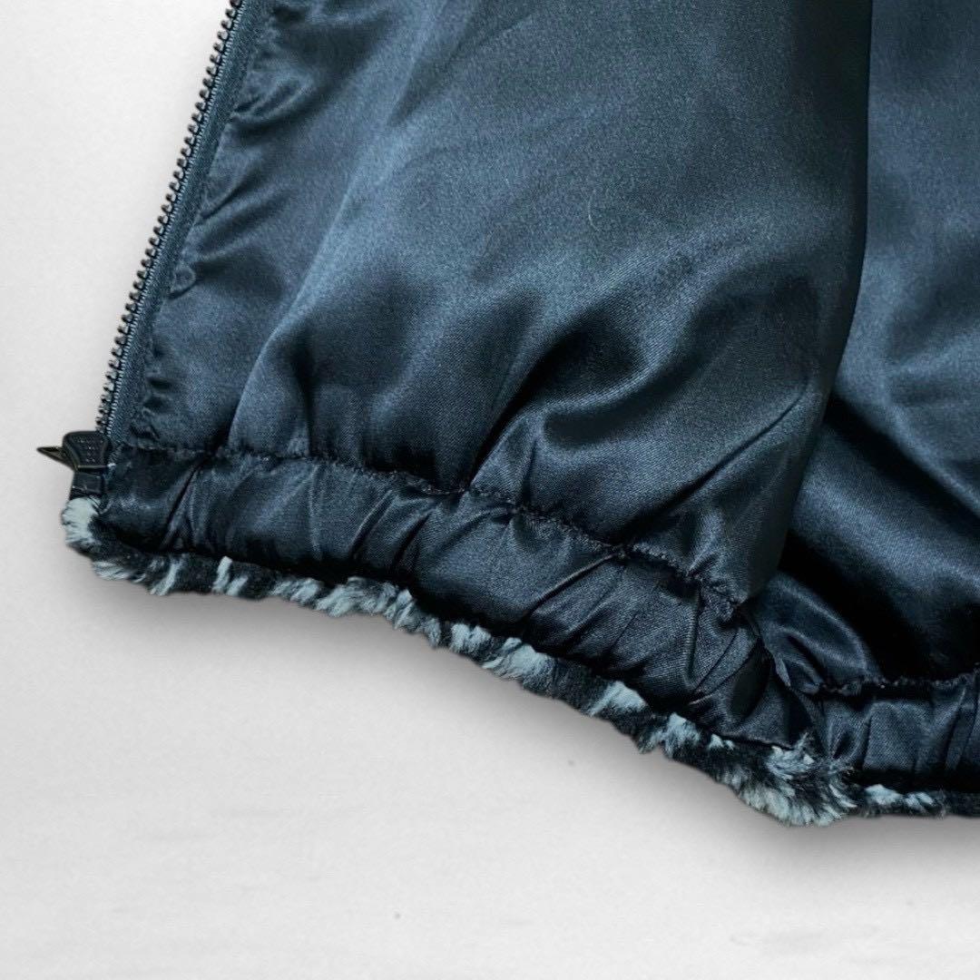 90's USA製 Ultra Fur フェイクファー ベスト レオパード 白黒