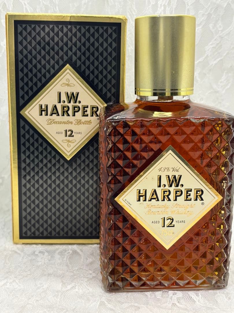 未開封I.W. HARPER 12年ウイスキー 43% 旧ラベル