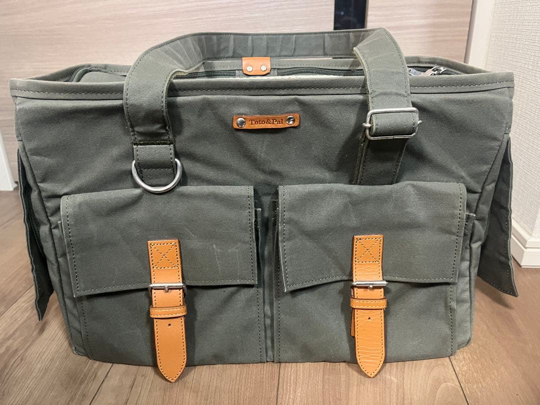 Toto&Pal ドッグキャットキャリーバッグ カーキ