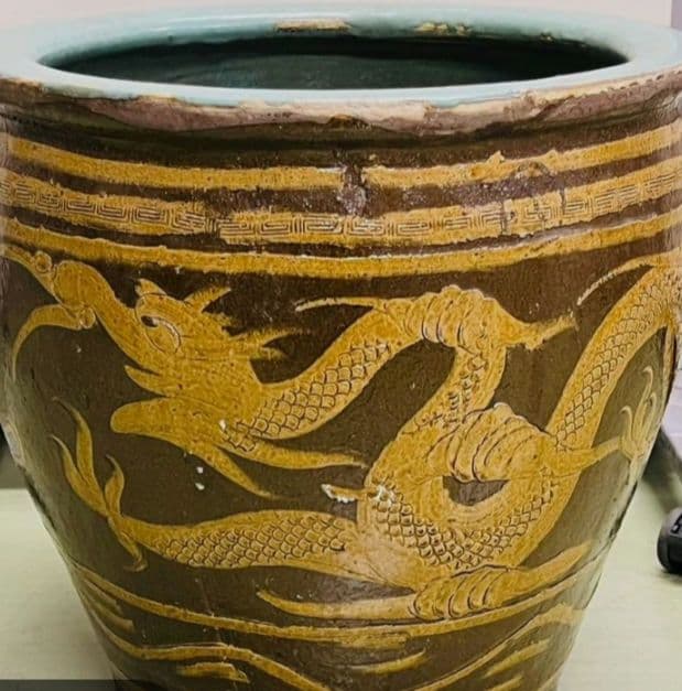 専用‼‼ 期間限定価格☆アンティーク　ピータン　壺　龍