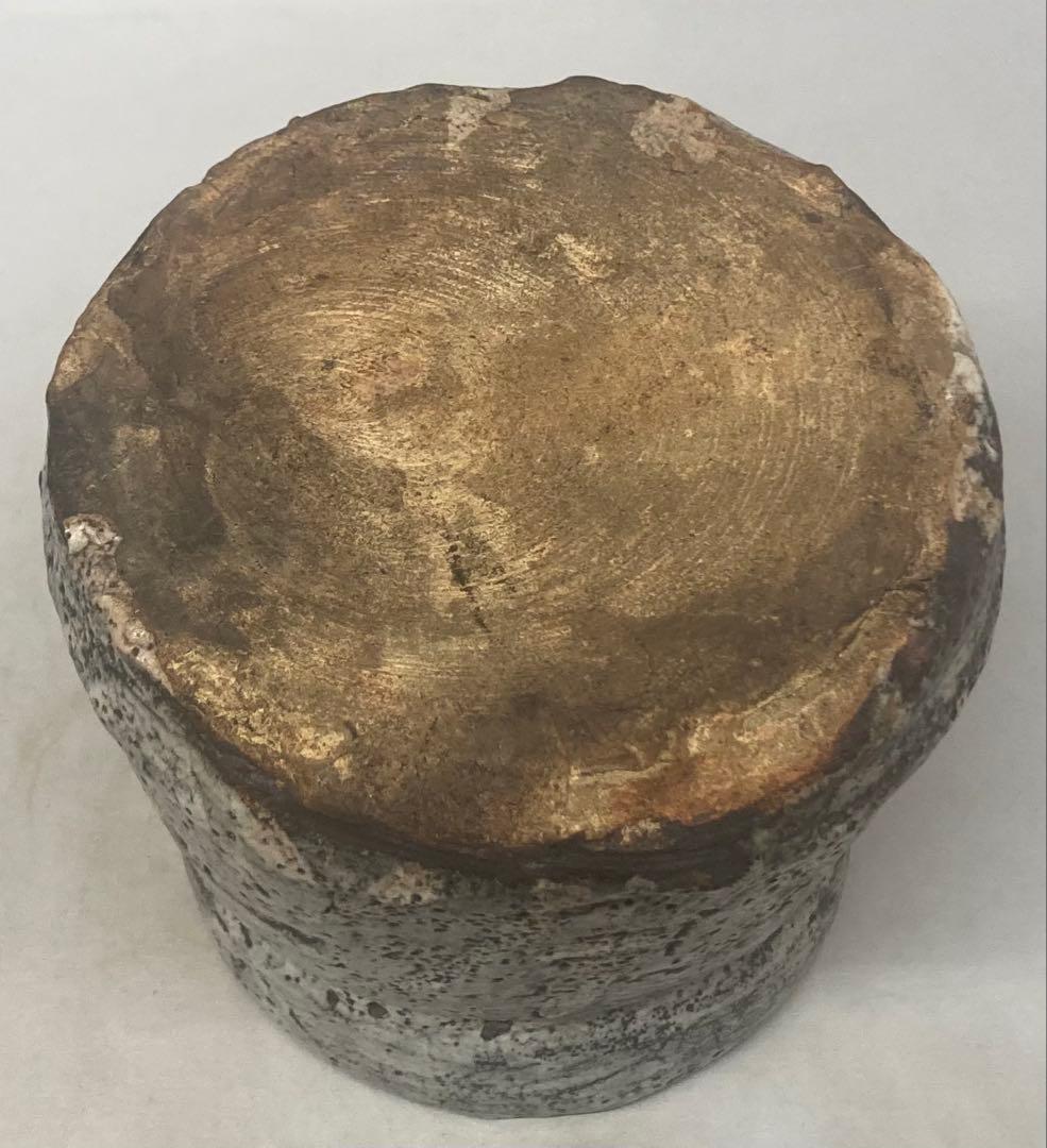 B539b 鼠志野 水指　作者不詳　木箱無し　茶道具