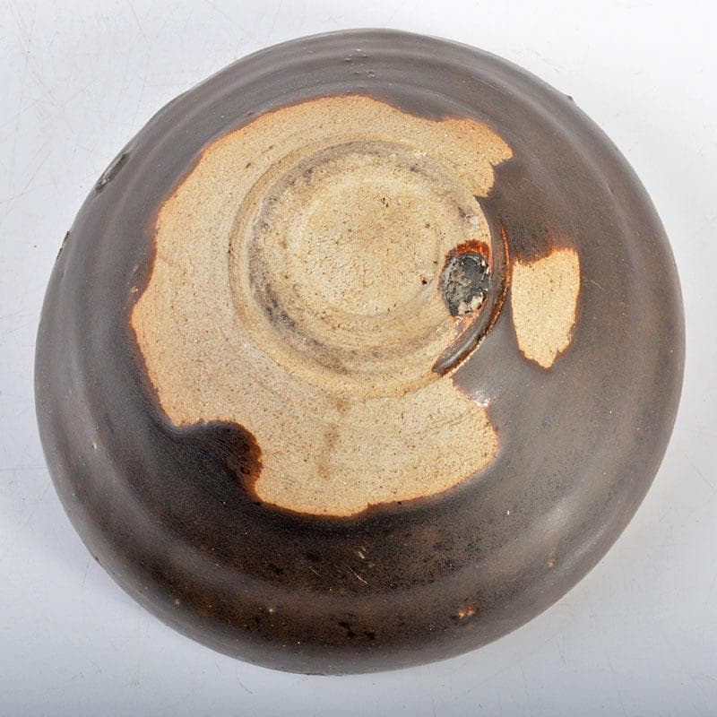 中国　柿釉　天目茶碗　時代箱付　V　R4371