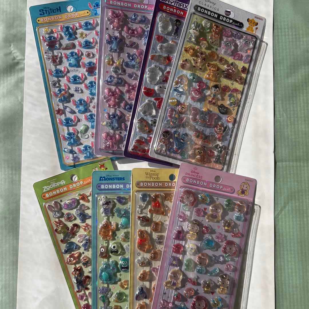 【国内正規品】ディズニーボンボンドロップシール8点セット