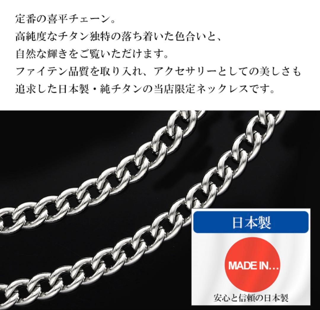 phiten ファイテン　純チタン チェーンネックレス　50cm