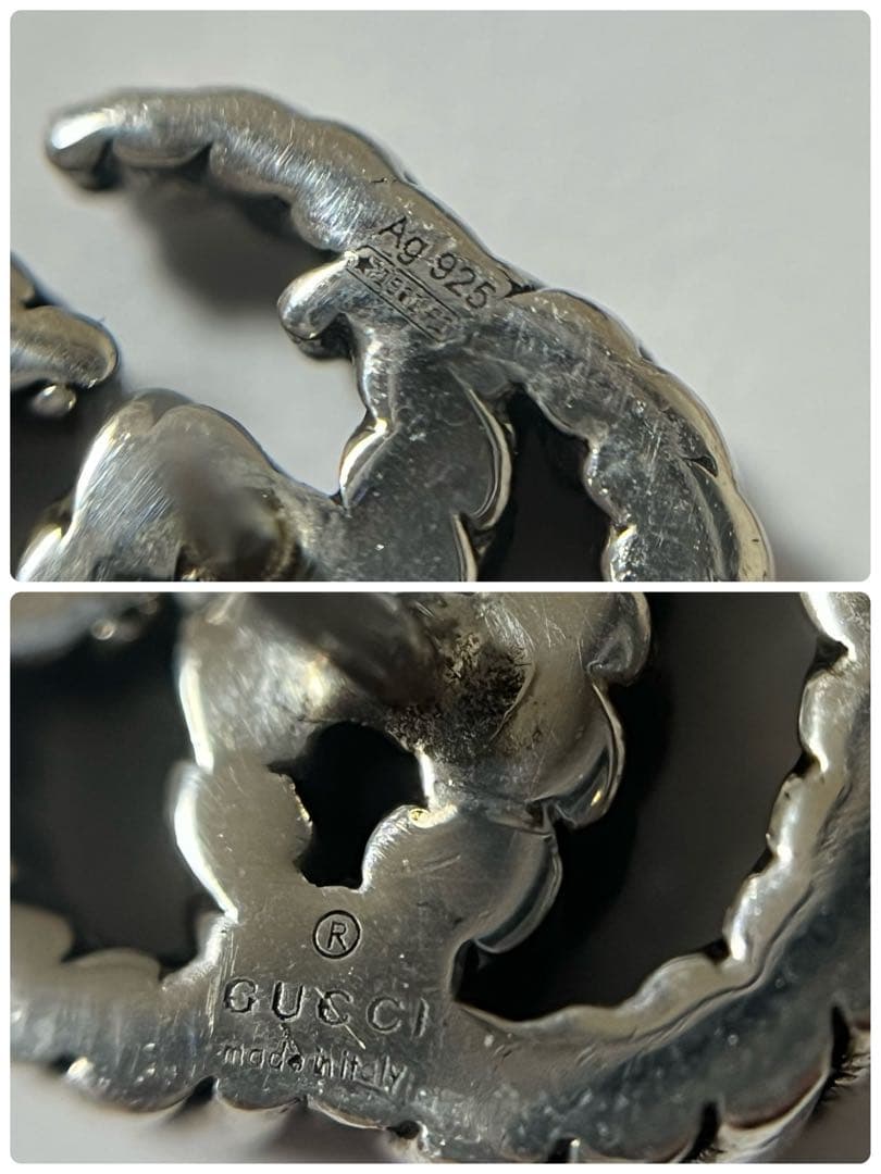 GUCCI グッチ　ピアス　ダブルG シルバー　925