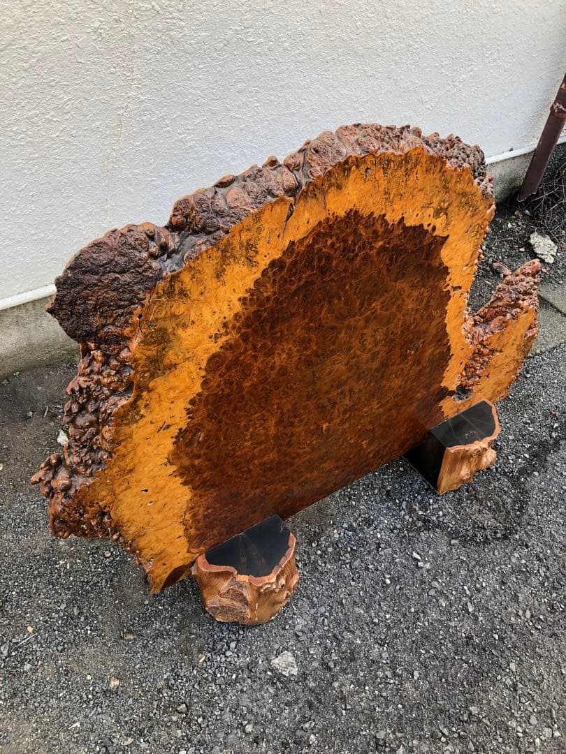 花梨 瘤 玉杢 縮杢 一枚板 衝立 つい立 オブジェ 仕切り 飾り物 葡萄杢