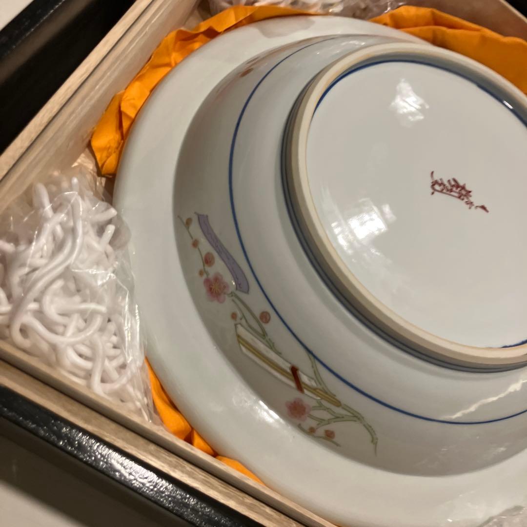 九谷焼◆皇太后階下御麗筆 / 雛之図 大皿◆金彩 謹製復刻 飾り皿 立ち雛