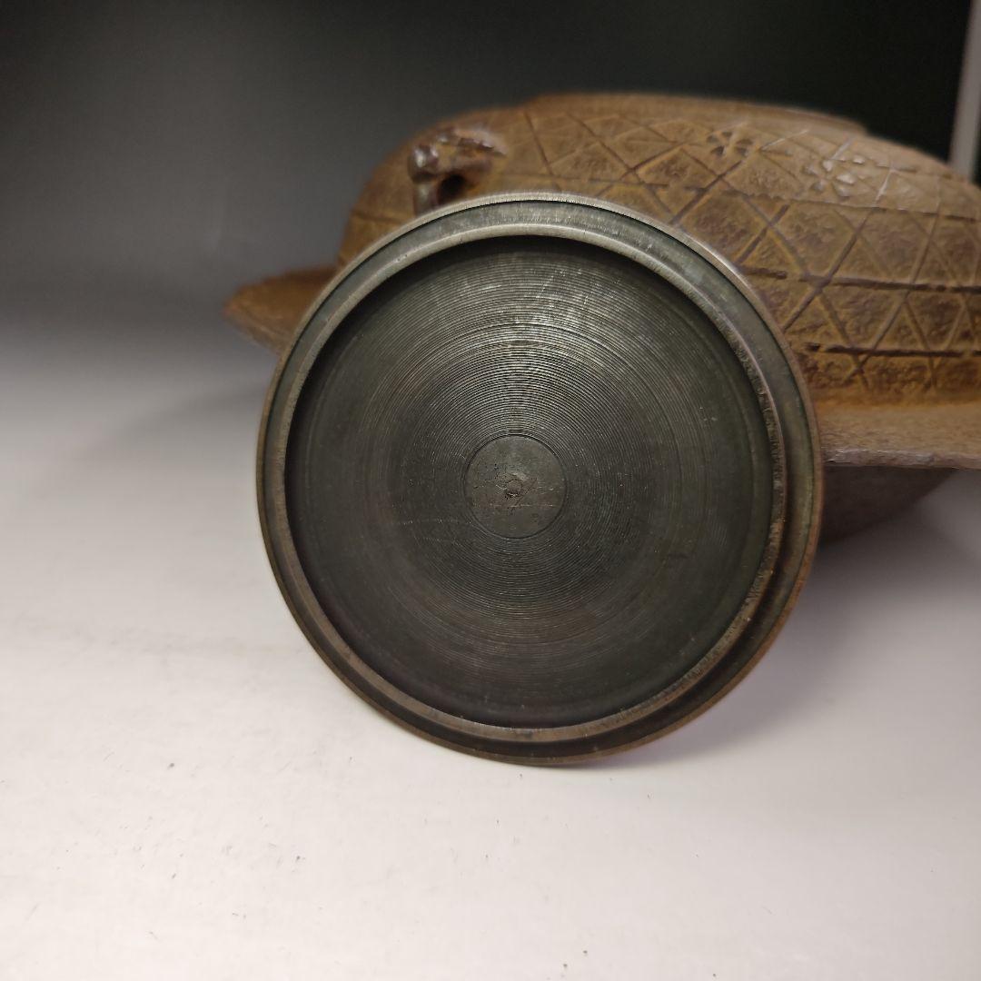 イ625 茶釜『釜師　佐藤浄清造』『桜川地紋　透木釜　共箱』鉄釜　茶道具