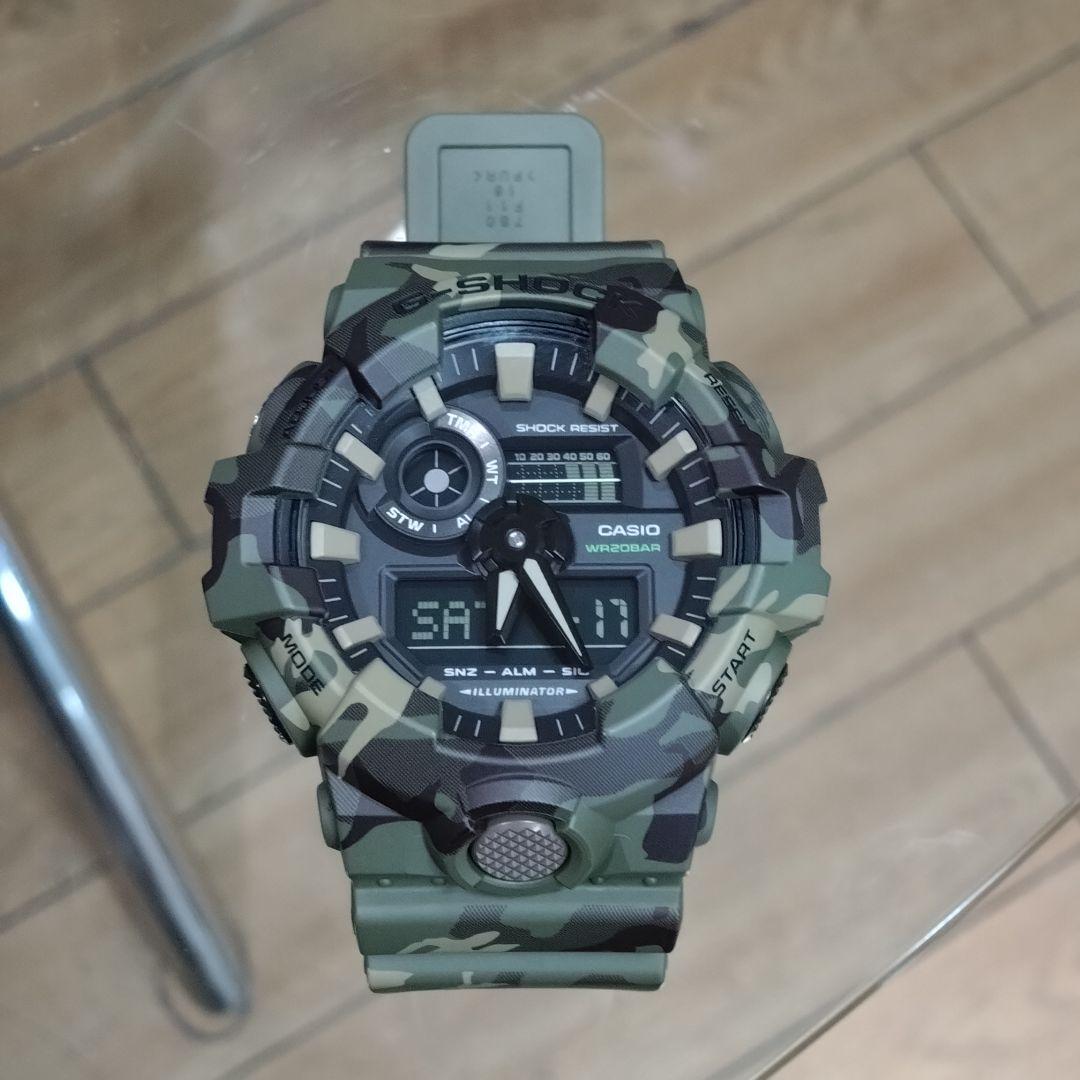 【美品】CASIO　G-SHOCK　GA-700CM グリーンカモフラージュ