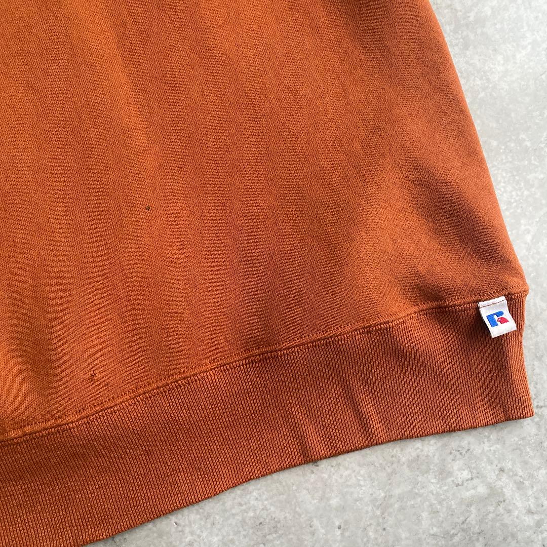 レアカラー 90s ラッセル 前V 無地 スウェット L ブリック