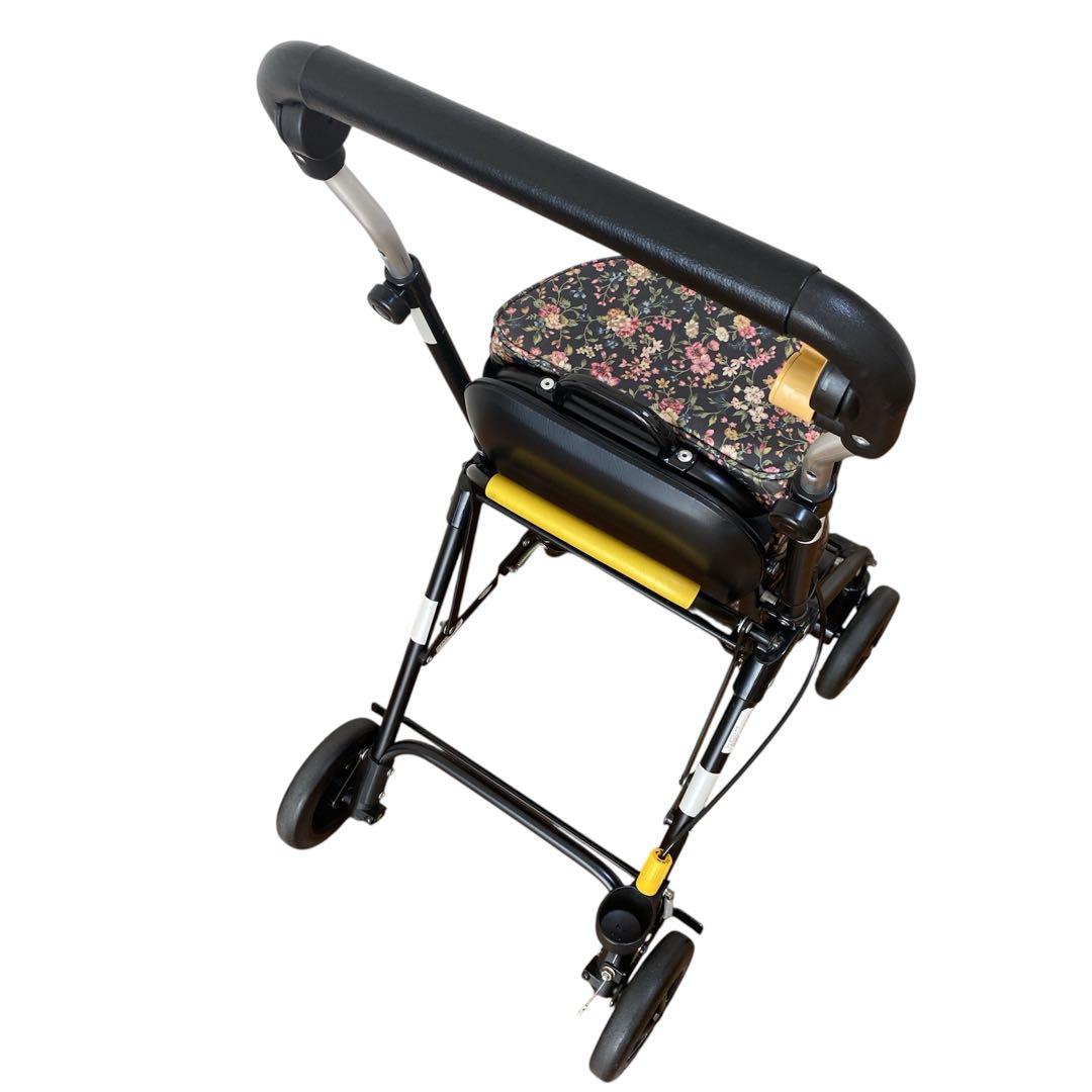 象印ベビー ウィズワン・シャオ シルバーカー ブラックフレーム Bフラワー 軽量