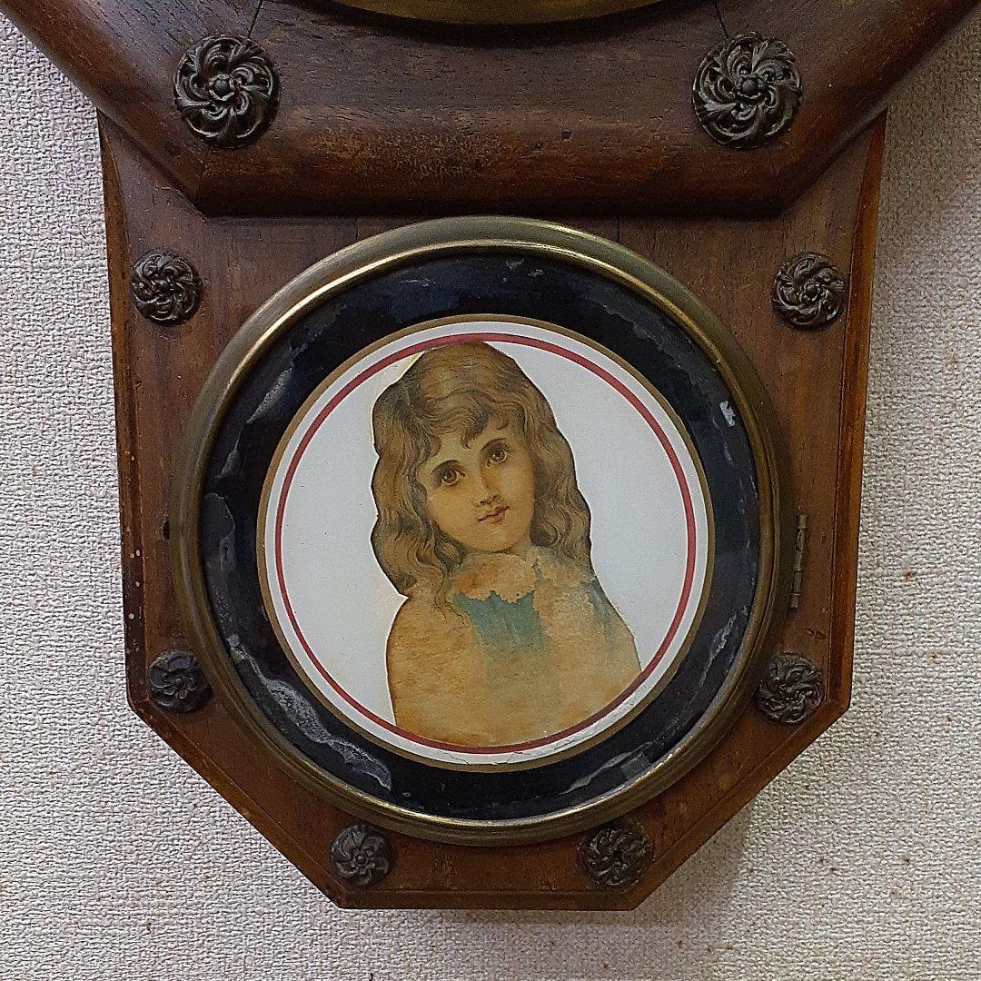 202 アンティーク　八角時計　ゼンマイ式時計