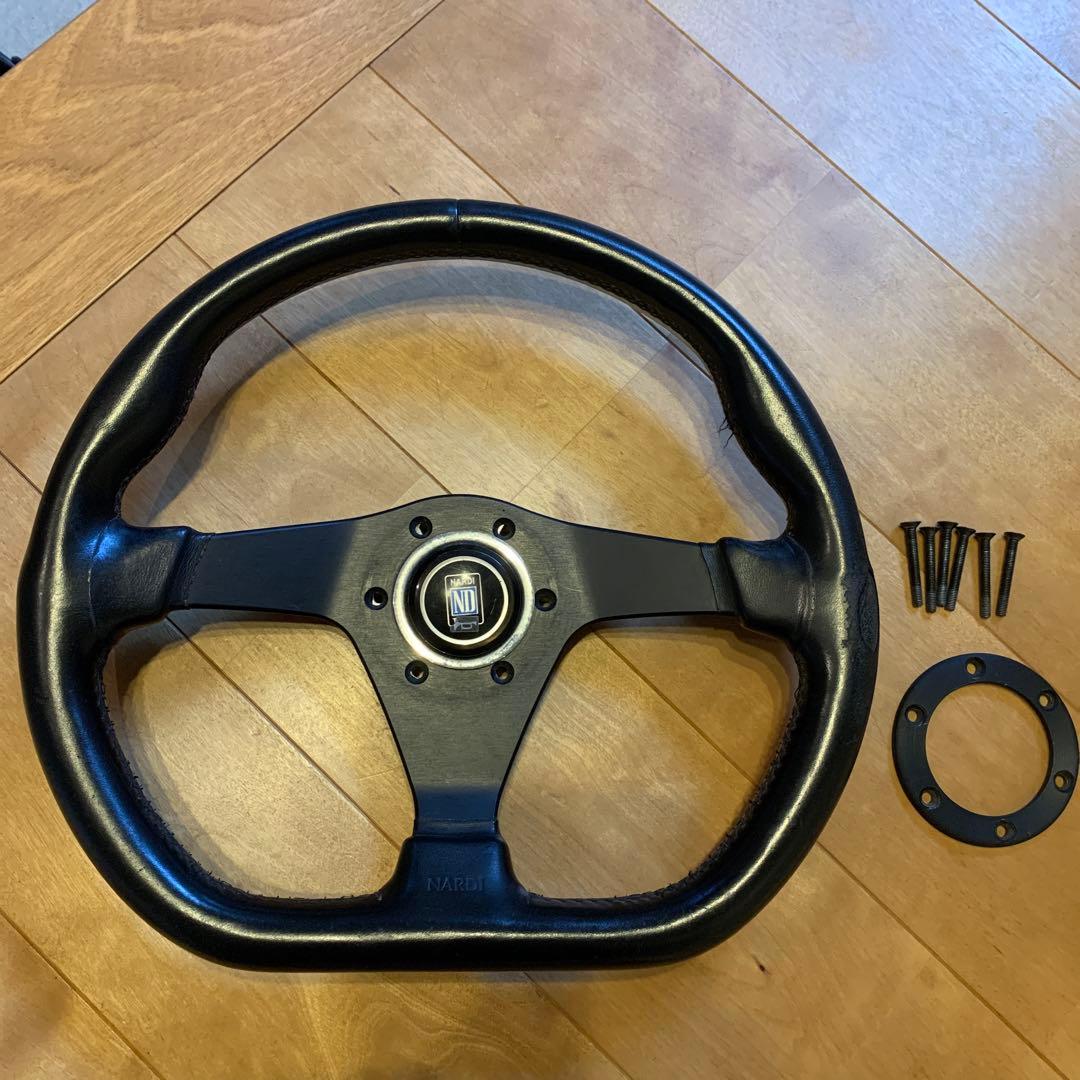 NARDI ND ステアリングホイール ブラック　レザー　Dタイプ