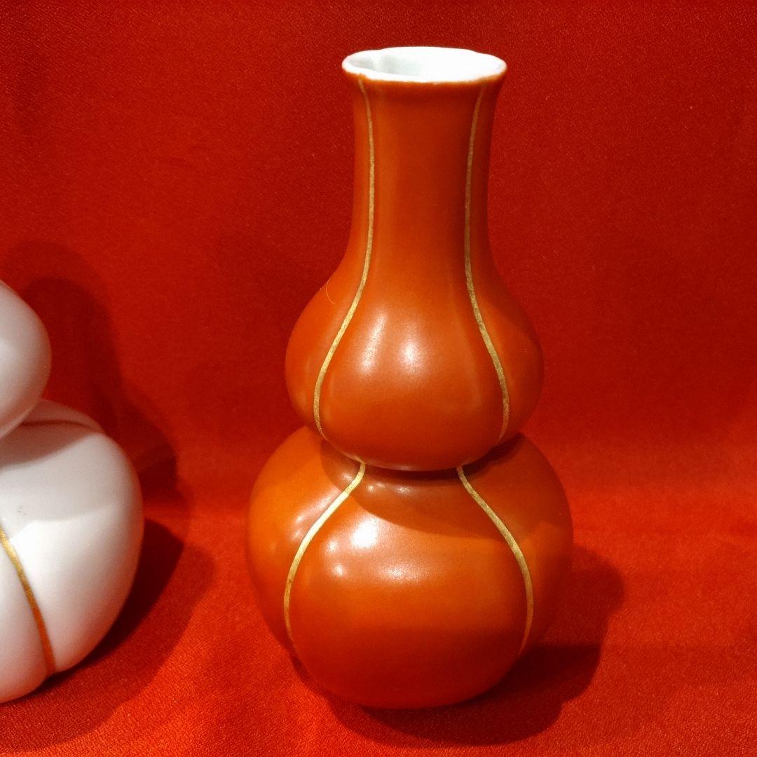 永楽即全 紅白酒瓶 1対(2点) 永楽善五郎 徳利 酒器 京焼