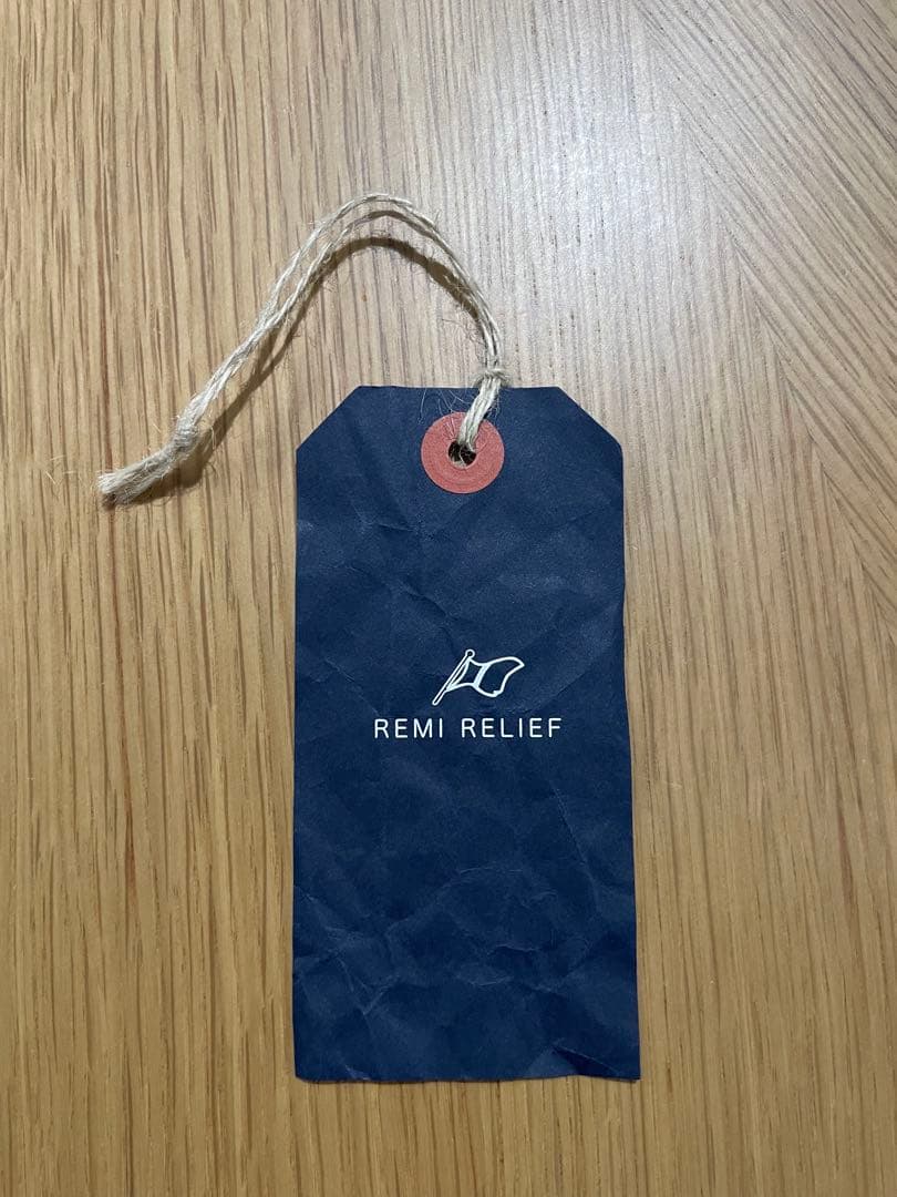 REMI RELIEF NAVY LABEL 綿アクリル裏毛ラグランクルー