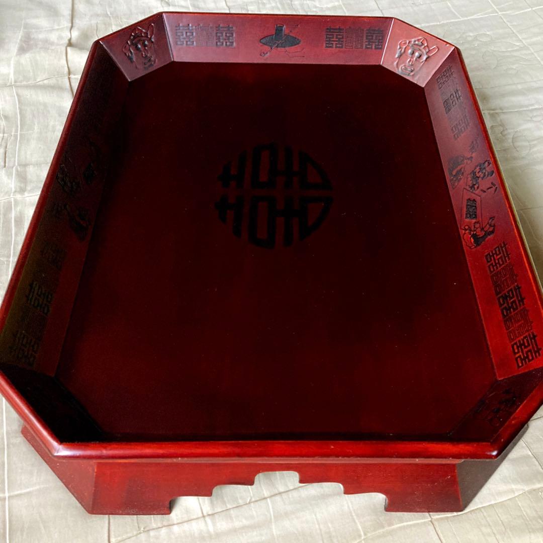 韓国伝統工芸品　八角漆器　トレイ3段　未使用