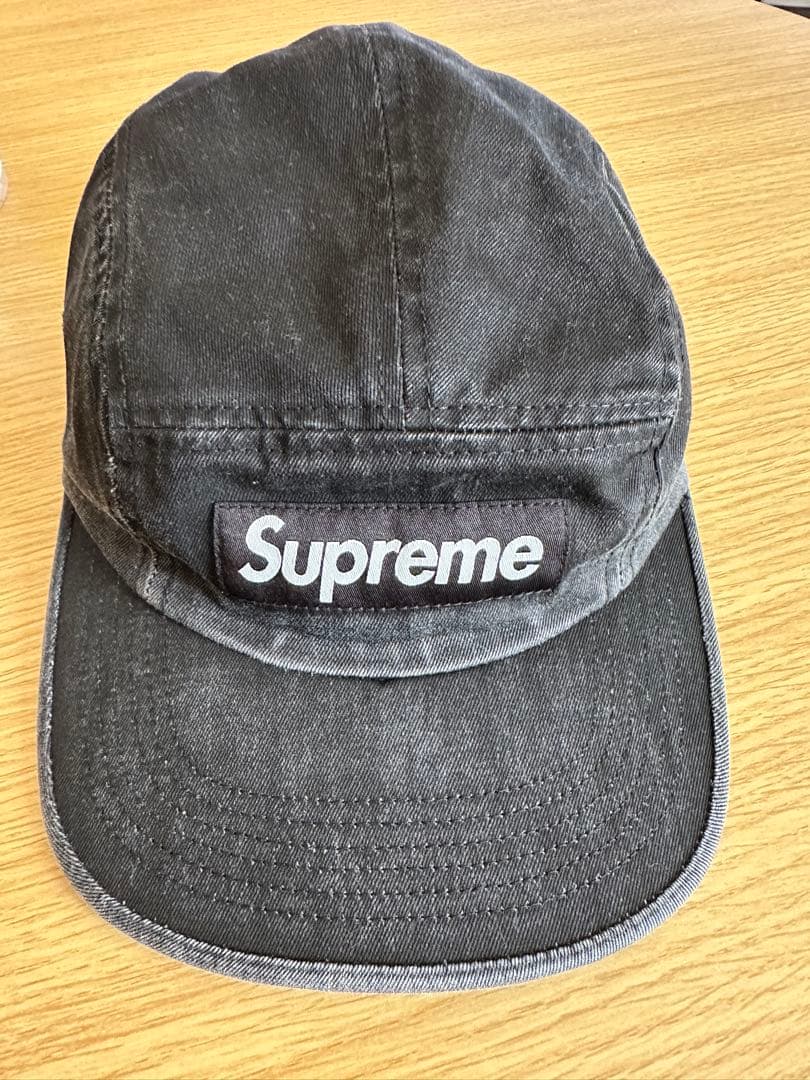 Supreme デニムブラック　キャップ