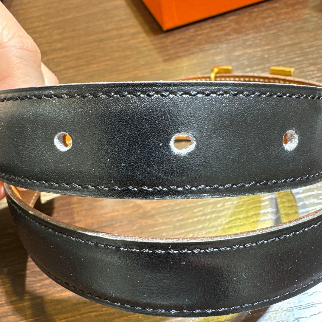 Hermès コンスタンスミニベルト ブラック/ブラウン リバーシブル エルメス
