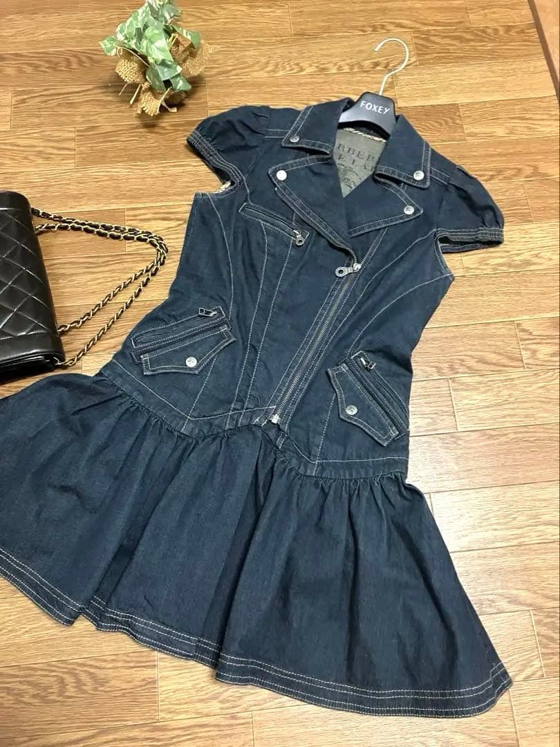 バーバリーブルーレーベル　デニムワンピース
