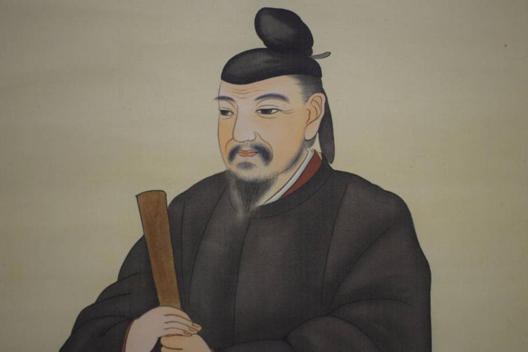 真作/一粒庵/玉泉/小野妹子大臣像図/布袋屋掛軸HJ-297