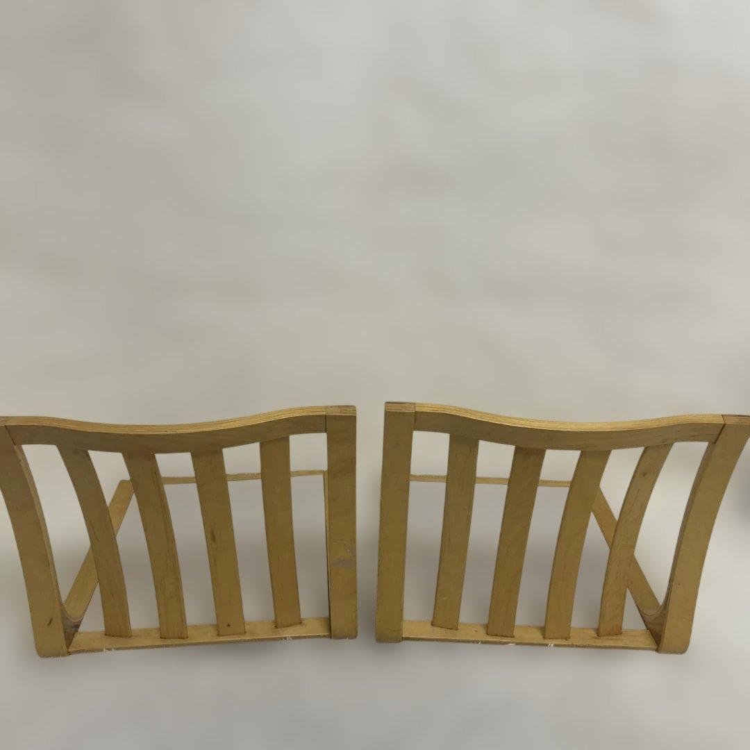 木製座椅子 4脚セット　格子 和座敷 昭和レトロ