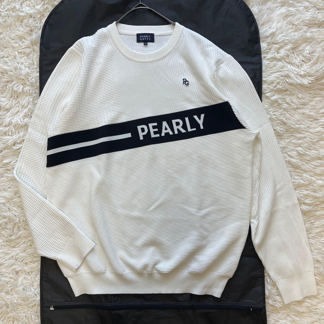 24年　現行　パーリーゲイツ　XL相当　光栓クルーネックニットプルオーバー