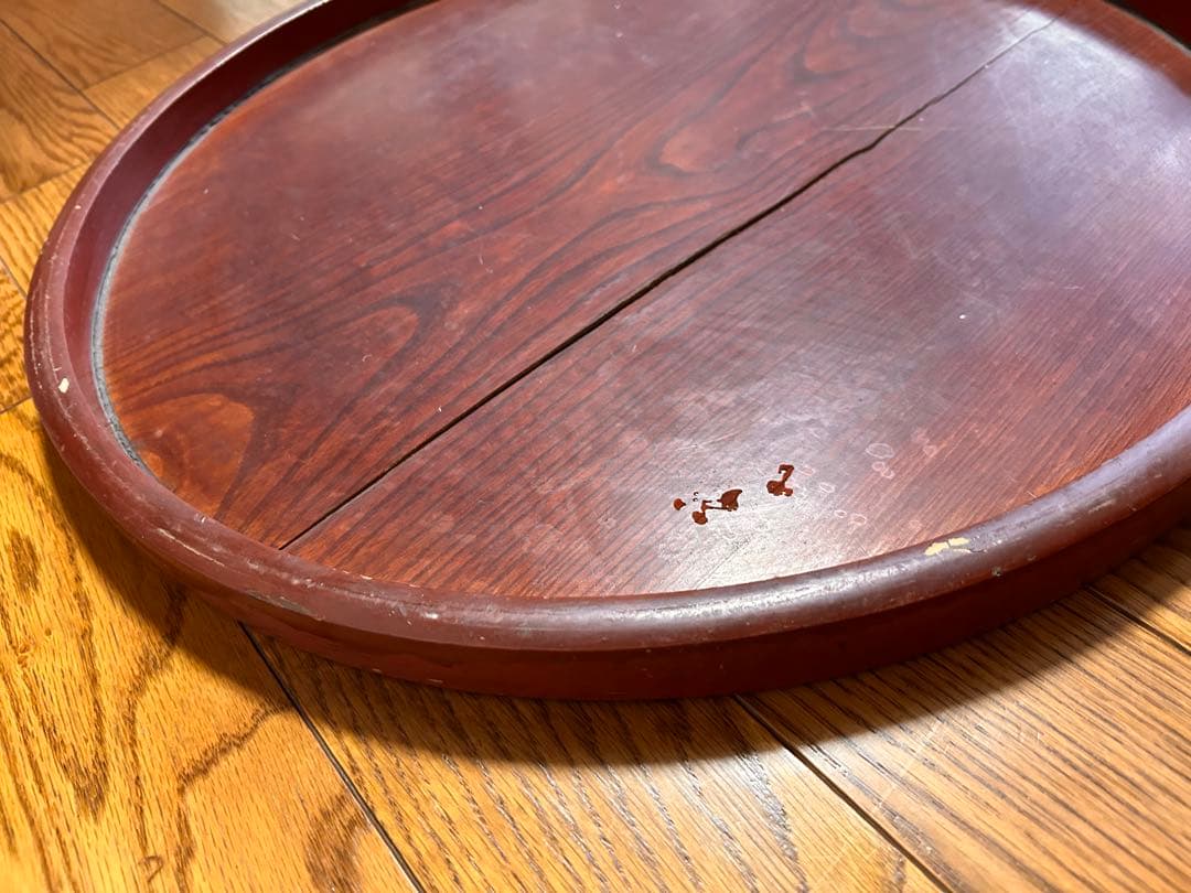 ちゃぶ台➕大丸お盆　 木製　古民家　古道具　レトロ　アンティーク