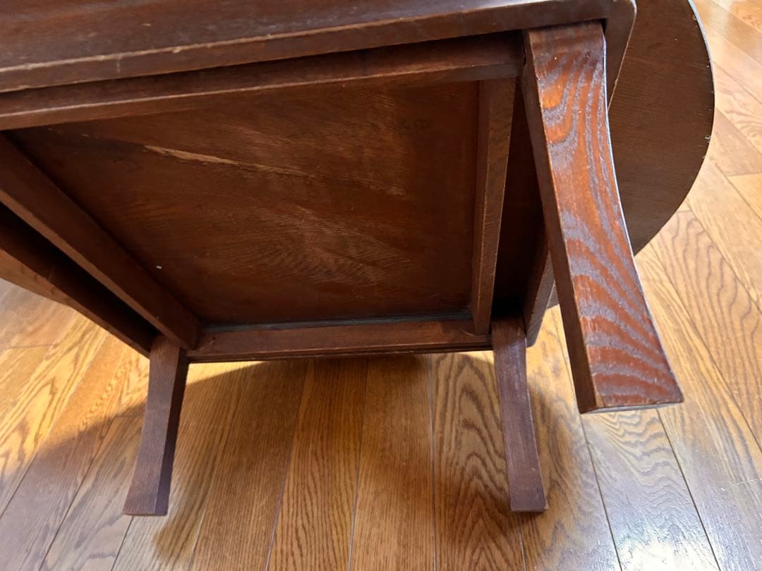 ちゃぶ台➕大丸お盆　 木製　古民家　古道具　レトロ　アンティーク