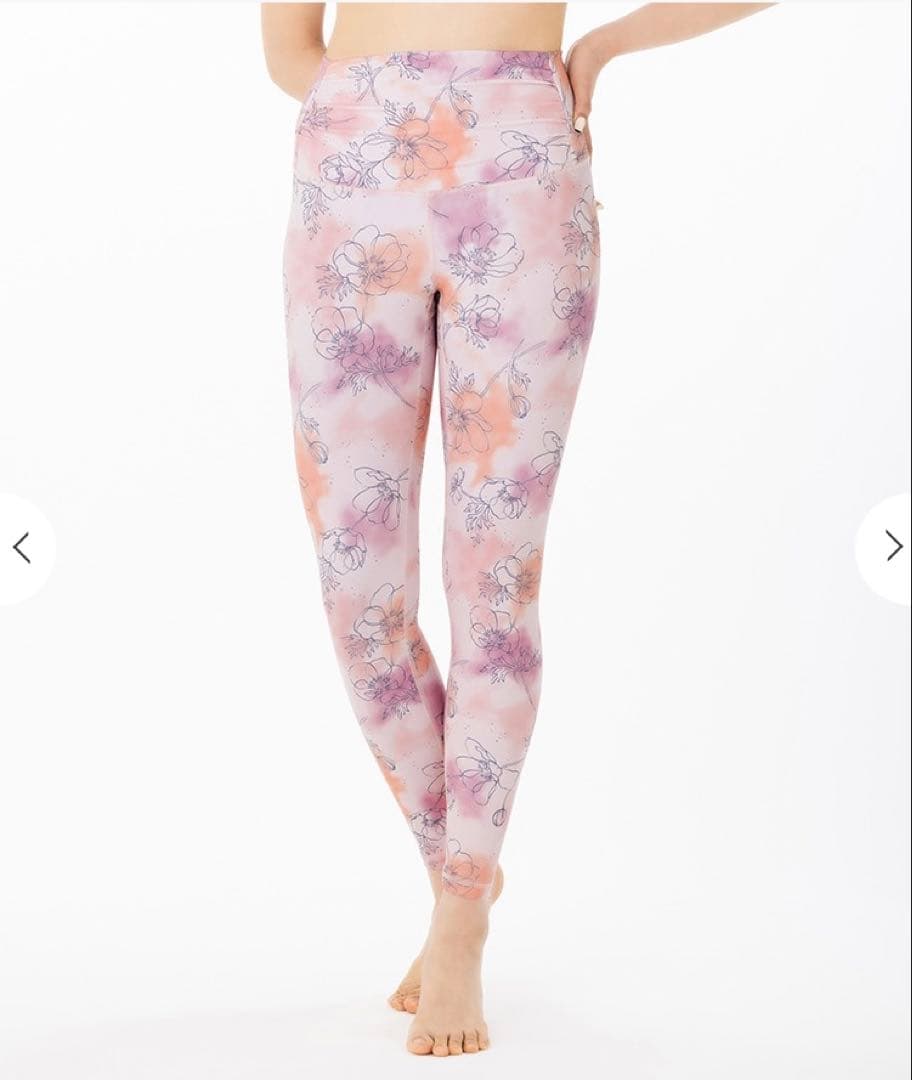 ♡未使用！LAVA SUKALA ウエストギャザーレギンス ピンク 花柄 L♡