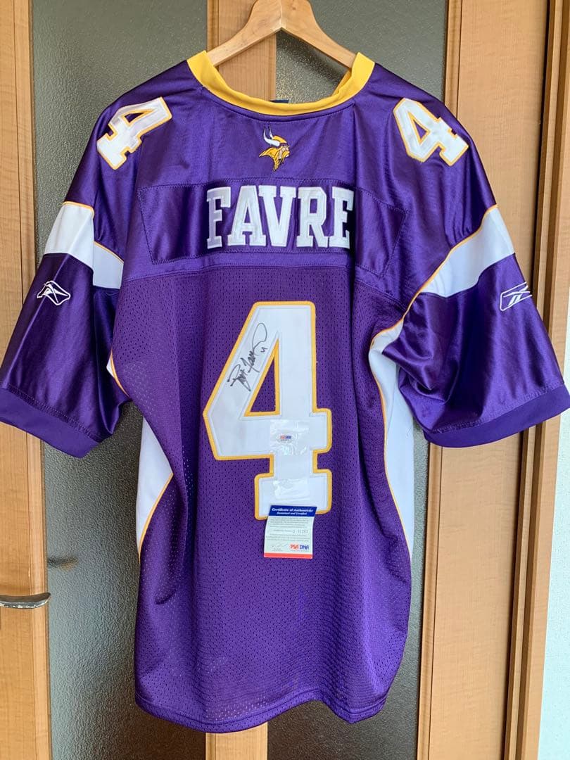 NFL MINバイキングス ブレットファーヴ autoオーセンティックジャージー