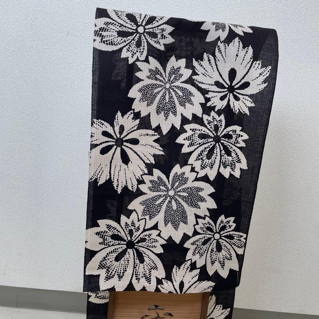 ゆかた　新品未使用　浴衣本染め　本染め綿紬ゆかた　注染染め