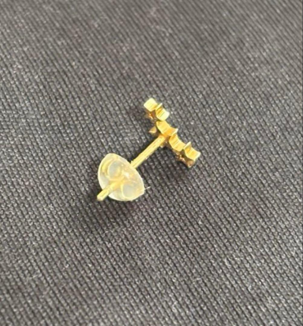orefice ティンクル　ピアス18k✖️ダイヤモンド0.01ct スター3連