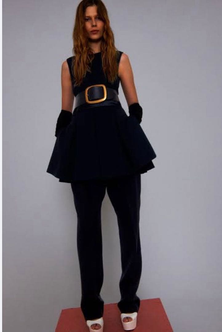 小物 Old CELINE Wide Buckle Large Belt sz.S