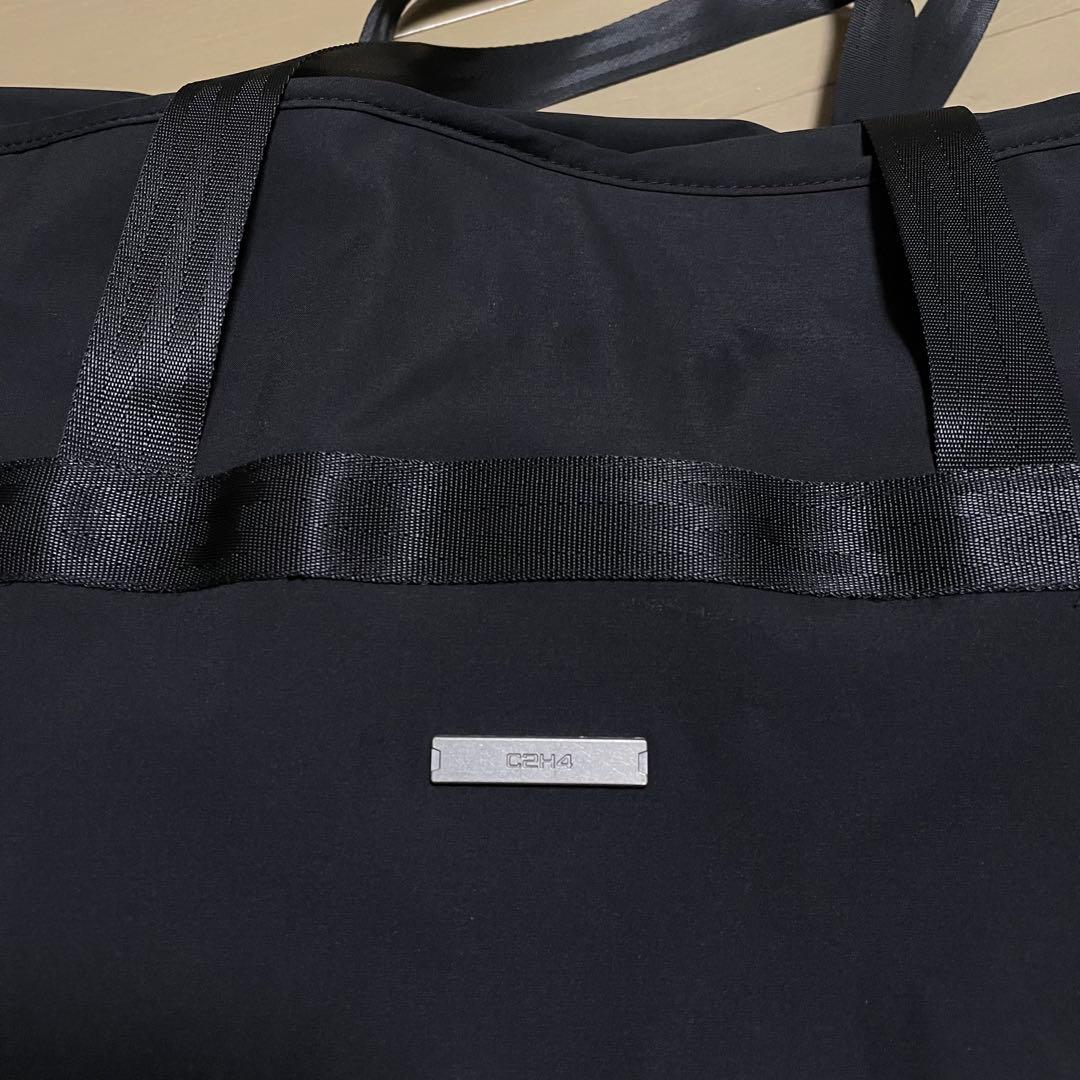 最終価格 希少 超美品■C2H4■異素材 切替 パフ デザインコート 黒